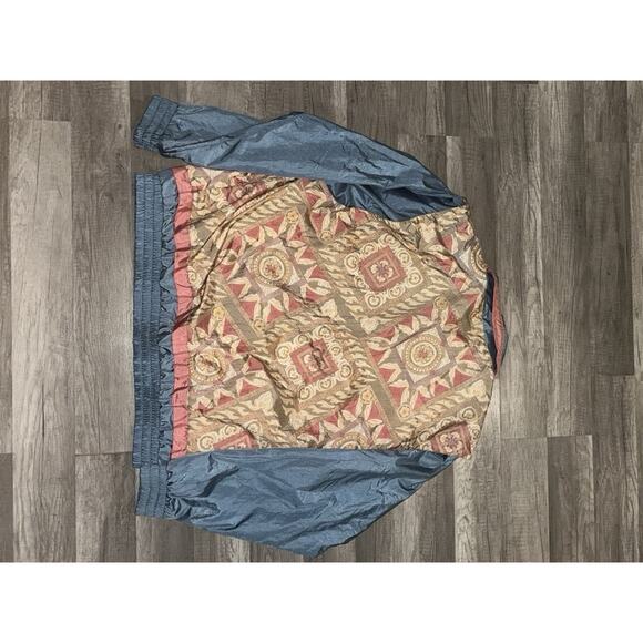 Vintage Sports Accent Cotton Lined Lightweight WindbreakerJacket Floral Size XL - Picture 9 of 12